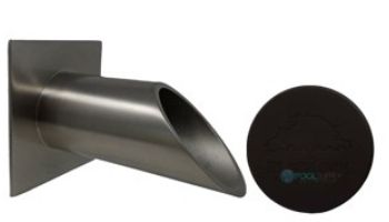 Black Oak Foundry 2" Deco Wall Scupper with Square Backplate | Antique Brass / Bronze Finish | S922-AB
