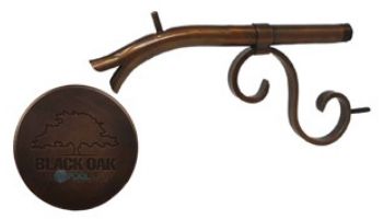 Black Oak Foundry Small Courtyard Spout | Almost Black Finish | S7500-BLK