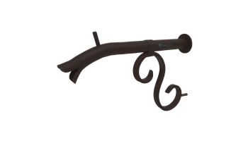 Black Oak Foundry Small Courtyard Spout with Mini Backplate | Almost Black Finish | S7510-BLK | S7511-BLK