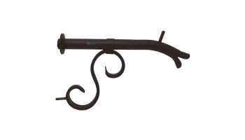 Black Oak Foundry Small Courtyard Spout with Mini Backplate | Almost Black Finish | S7510-BLK