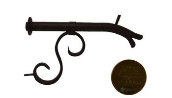 Black Oak Foundry Small Courtyard Spout with Mini Backplate | Antique Brass / Bronze Finish | S7510-AB