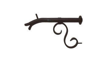 Black Oak Foundry Small Courtyard Spout with Mini Backplate |  Brushed Pewter Finish | S7510-BP