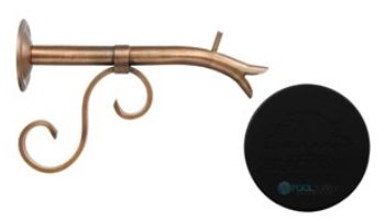 Black Oak Foundry Small Courtyard Spout with Turin | Distressed Copper Finish | S7534-DC