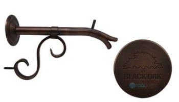 Black Oak Foundry Small Courtyard Spout with Turin | Almost Black Finish | S7534-BLK