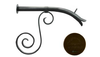 Black Oak Foundry Large Courtyard Spout with Mini Backplate | Antique Brass / Bronze Finish | S7610-AB | S7611-ORB
