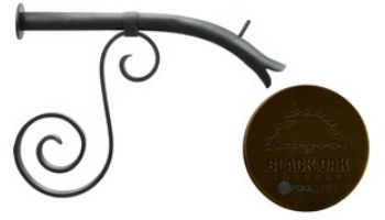 Black Oak Foundry Large Courtyard Spout with Mini Backplate | Antique Brass / Bronze Finish | S7610-AB