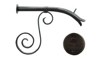 Black Oak Foundry Large Courtyard Spout with Mini Backplate | Brushed Pewter Finish | S7610-BP | S7611-BP