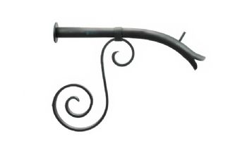 Black Oak Foundry Large Courtyard Spout with Mini Backplate | Brushed Pewter Finish | S7610-BP | S7611-BP
