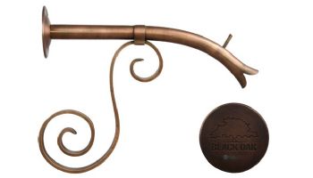 Black Oak Foundry Large Courtyard Spout with Florentine | Distressed Copper Finish | S7624-DC