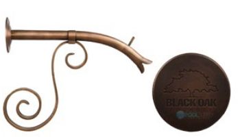 Black Oak Foundry Large Courtyard Spout with Florentine | Almost Black Finish | S7624-BLK