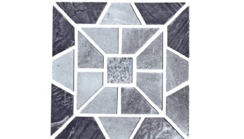 National Pool Tile Fusion Quartzite Mosaic Tile | Grey Morning Star | BVQMS9007