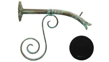 Black Oak Foundry Large Courtyard Spout with Large Nikila | Almost Black Finish | S7681-BLK