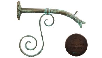 Black Oak Foundry Large Courtyard Spout with Large Nikila | Distressed Copper Finish | S7681-DC