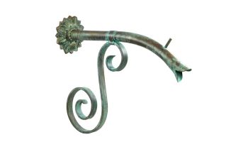 Black Oak Foundry Large Courtyard Spout with Large Nikila | Distressed Copper Finish | S7681-DC