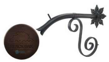 Black Oak Foundry Large Courtyard Spout with Normandy | Antique Brass / Bronze Finish | S7683-AB
