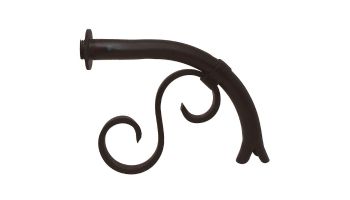 Black Oak Foundry Small Droop Spout with Mini Backplate | Almost Black Finish | S7410-BLK | S7811-BLK