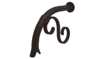 Black Oak Foundry Small Droop Spout with Mini Backplate | Almost Black Finish | S7410-BLK | S7811-BLK