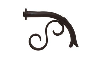 Black Oak Foundry Small Droop Spout with Mini Backplate | Brushed Pewter Finish | S7410-BP