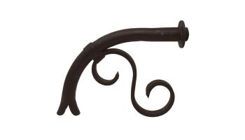 Black Oak Foundry Small Droop Spout with Mini Backplate | Brushed Pewter Finish | S7410-BP