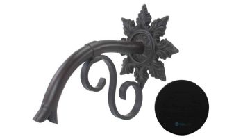 Black Oak Foundry Small Droop Spout with Normandy | Almost Black Finish | S402-BLK