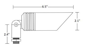 Sollos Accent Light Contemporary Bullet Fixture | 6.5" Natural Metal - Antique Brass | BCB065-AB 995502