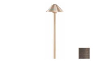 Sollos Modern Hat 5" LED Path Light | 12" Stem | Antique Brass | PMH050-AB-12