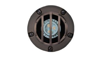Sollos Inground LED Light Fixture with Rock Guard Cover | 5" Natural Metal - Antique Brass | IGG049-AB 996232