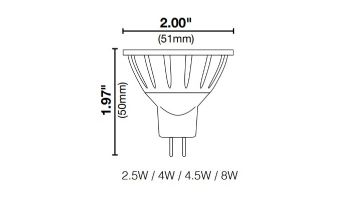 Sollos ProLED MR16 Series LED Lamp | Flood | 18V Equivalent to 20W | Silver - Dark Gray | MR16BAB/827/LED 81060L