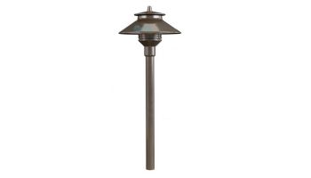 FX Luminaire PL LED Path Light | Bronze Metallic Finish | 18" Aluminum Riser | PLLEDTA-BZ+A-ZD-3LED-18RA-BZ