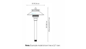 FX Luminaire PL LED Path Light | Bronze Metallic Finish | 18" Aluminum Riser | PLLEDTA-BZ+A-ZD-3LED-18RA-BZ