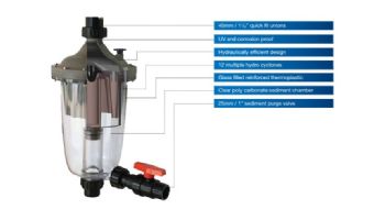 Waterco MultiCyclone MC12 1st Stage Centrifugal Water Filtration | Filter with 1.5" Connections | 200371