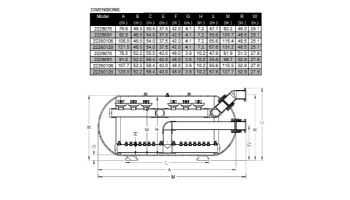 Waterco Micron Commercial Horizontal Media Filter | 42" x 75" | 19.6 Sq. | 4" Flange Right | 2228075R