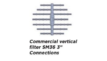 Waterco SM36-80 Side Mount Media Filter | 8" Neck - 3" Connections | 7.05 Sq. Ft. 141 GPM | 2200368084NA