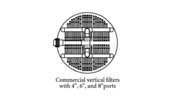 Waterco Micron SMD1400 55" Commercial Side Mount Deep Bed Sand Filter | 4" Flange Connections 58 PSI | 16.49 Sq. Ft. 165 GPM | 22501404104NA | 30501404104NA