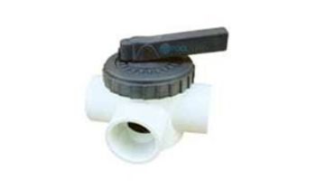 Waterco Fulflo 3 Way Valve Teflon Seal 1.5" | White with Gray Top | 14843