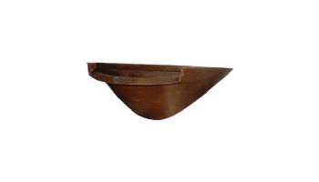 National Pool Tile 24" Wall Mounted Half Bowl | 7" Tall | Terra Powder Coated | SWMPPLP-24-TERRA