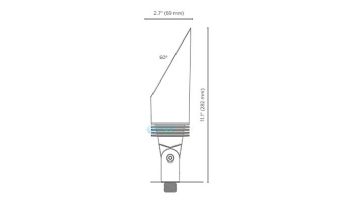 FX Luminaire Nuit Partenaire LED Up Light Long Shield  Zone Dimming with Color | 20W Sedona Brown | NP-ZDC-LS-SB