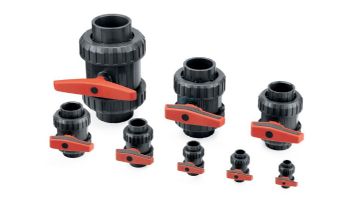 Jandy Heavy Duty Double Union Ball Valve | 1/2" PVC | Grey | BVDU005
