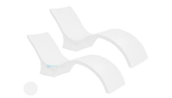 Ledge Lounger Signature Collection Two-Chaise Deep Bundle | White | LL-SG-CD-W