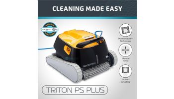 Maytronics Dolphin Triton PS Plus WiFi Connected Robotic Pool Cleaner with Multi-Layer Filtration | 99996212-9983106