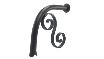 Black Oak Foundry Large Droop Spout with Mini Backplate | Almost Black Finish | S7710-BLK | S7711-BLK