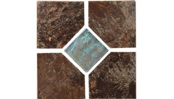 National Pool Tile Coral 6x6 Deco Tile | Brown | CRL-BROWN DECO GL