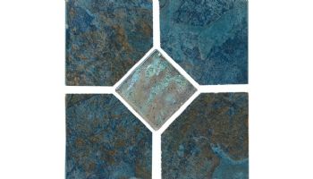 National Pool Tile Coral 6x6 Deco Tile | Rustic Blue | CRL-RUSTIC DECO GL