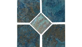 National Pool Tile Coral 6x6 Deco Tile | Teal | CRL-TEAL DECO GL