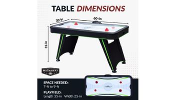 Hathaway Voyager 5-Foot. Air Hockey Table with LED Scoring | BG50338