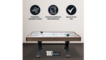 Hathaway Excalibur 6-Ft. Air Hockey Table with LED Scoring and Table Tennis Top | BG50337