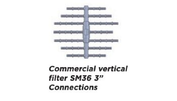 Waterco SM36-80 Side Mount Sand Filter with Multiport Valve | 8" Neck - 3" Connections | 2200368084A