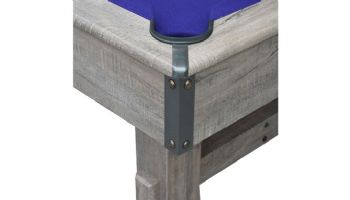 Hathaway Logan 7-Ft. Pool Table Combo Set with Benches | Rustic Gray with Blue Felt |  BG50348