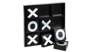 Hathaway Vintage Wooden Tic Tac Toe Set with Board | 9 Pieces | BG3149