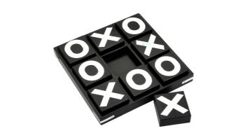 Hathaway Vintage Wooden Tic Tac Toe Set with Board | 9 Pieces | BG3149